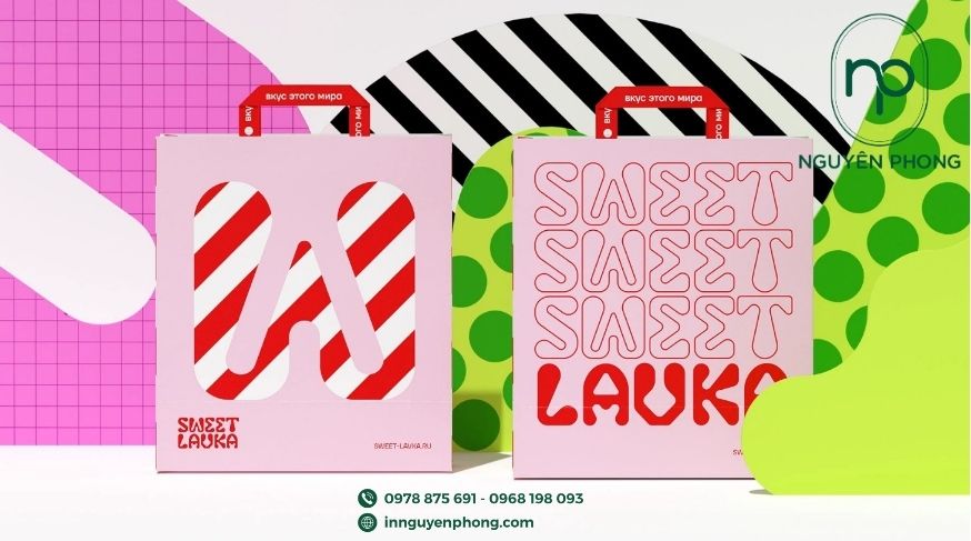 Mẫu túi giấy đựng bánh kẹo đẹp 